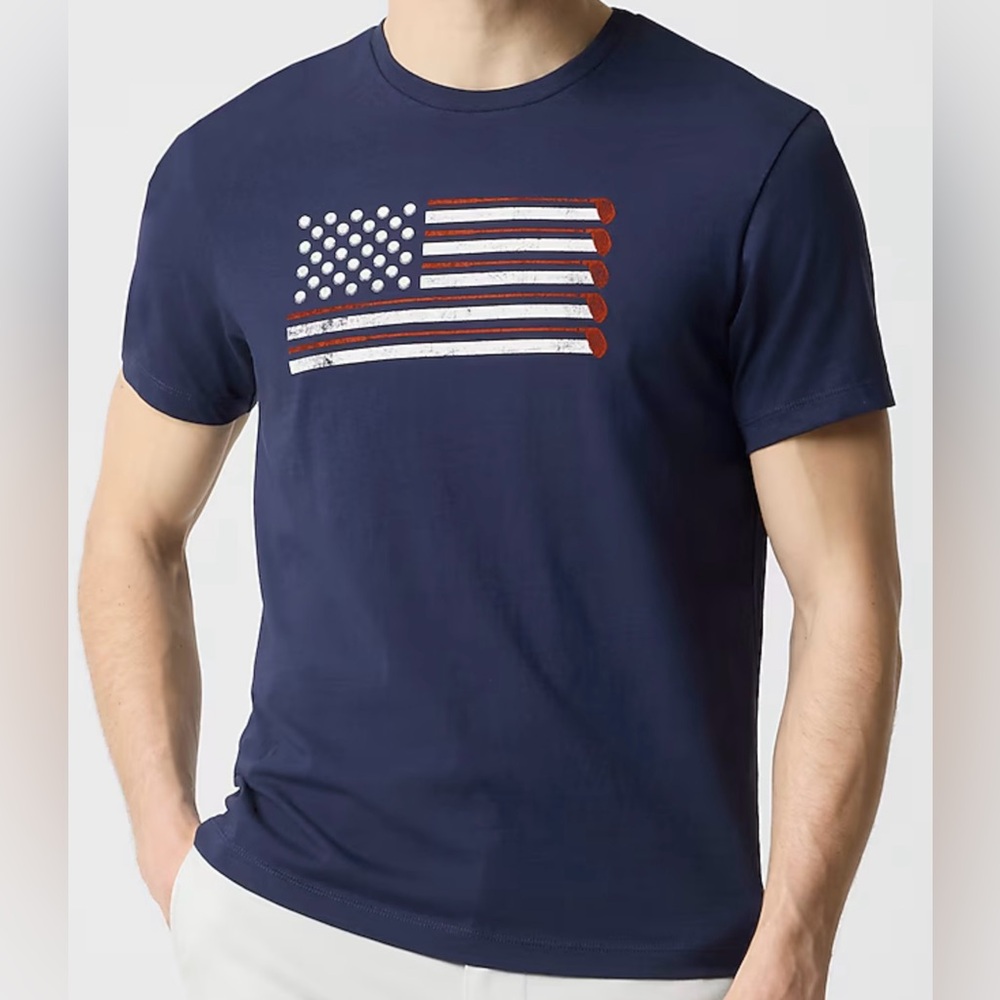 J. Crew Men’s Golf American flag graphic tee - CJ900 - Size L - NWT